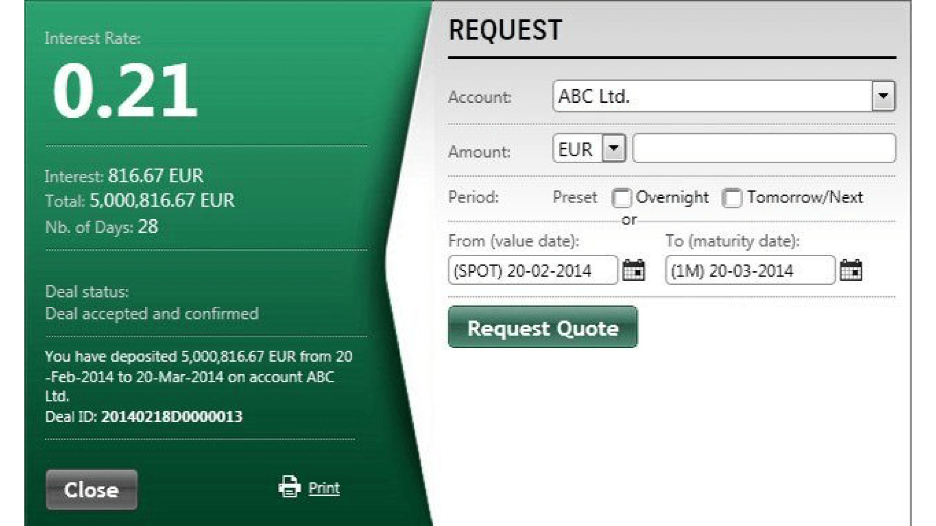 Request quotes & manage requests