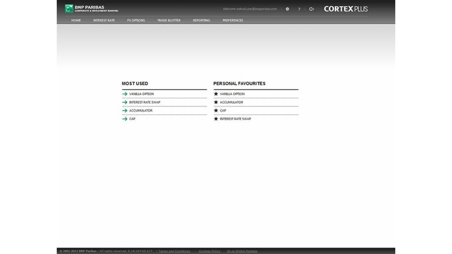 Flexible booking interface